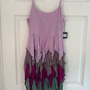 Bneitt Elegant Layered Mini Dress - Multicolor